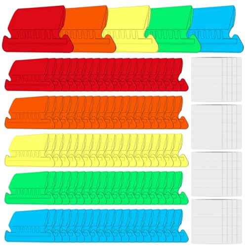 File Folder Tabs, Selizo 100 Sets Hanging File Folder Labels 2" Tabs and Inserts for Hanging Files (Multicolor)
