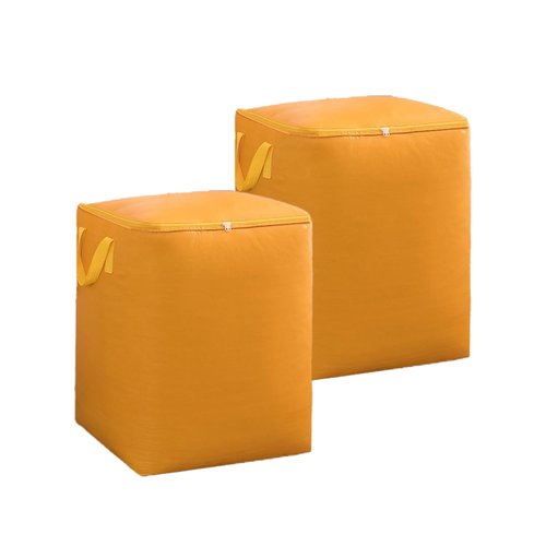eie. 64gal Extra Large Heavy Duty Large Durable Heavy-Duty Sturdy Strong Clothes Blacket Moving Bag Tote Boxes (Pack of 2), 64gal, Orange