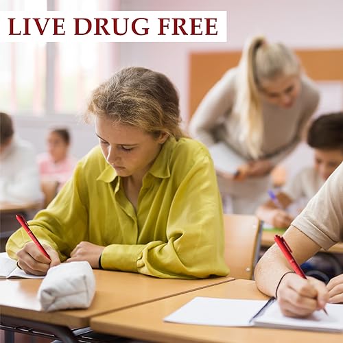 Cholemy 400 Pcs Red Ribbon Week Ballpoint Pens Live Drug Free Red Ribbon Awareness Pens Bulk Black Ink Retractable for Volunteer Fundraising Charity Event Party Favors Activity Supplies