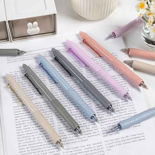 Linbsunne Erasable Pens 0.5mm Gel Ink Pens for School Office Fine Point Pens Smooth Writing Work Pen with Erasers (12-count,Black Ink)