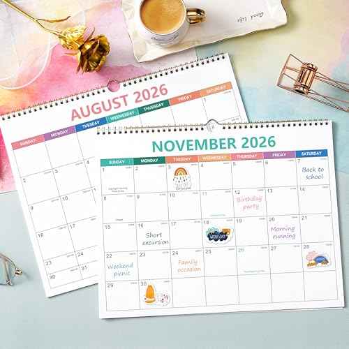 2026 Calendar - 2026 Wall Calendar from January to December 2026, Calendar 2026 with Premium Paper, Spiral Bound, 14.5'' x 11.5''