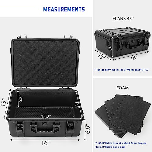 TORIBIO Graded Comic Book Storage Box, Hard Case Fits CGC Graded Comic Books, Waterproof Hard Shell Protection Carrying Case with Customizale Foam Interior