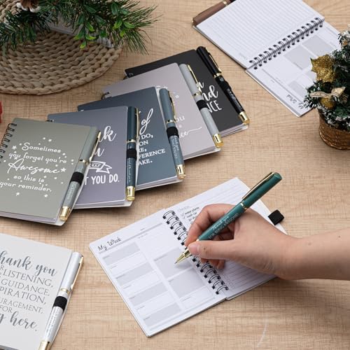 Tellingyou 60 Pcs/ 30 Set Employee Appreciation Gifts Bulk for Coworker Christmas A6 to Do List Notebook with Ballpoint Pen Weekly Journal for Staff Office Team Nurse Practitioner Thanksgiving (Boho)