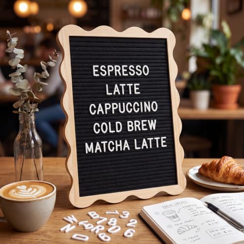 Black Felt Letter Board 10x13 Inch with 300 Letters for Home Classroom Baby Announcement