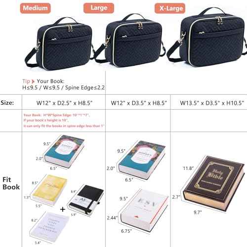 IMAGINING Bible Cover for Women - Stylish Large Bible Bag - Bible Case with Handles - Bible Carrying Case for Women - Bible Gift - Book Protector for Book Lovers
