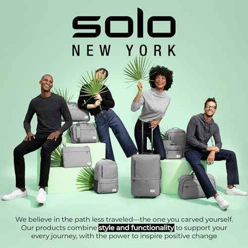 Solo New York Laptop Backpack for Women & Men -Carry On Bookbag for Travel & Work, Lightweight Bag, Side Mesh Pockets, Fits 15.6" Computer - Re:Fresh, Black