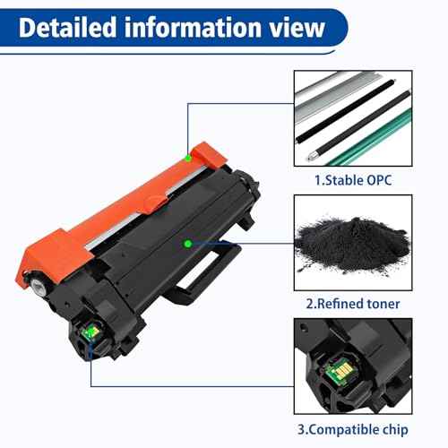 TN830XL Toner TN-830 Toner HL-L2460DW DCP-L2640DW MFC-L2820DW MFC-L2900DW HL-L2405W MFC-L2807DW MFC-L2760DW HL-L2400D Printers TN830/XL/V Toner (2 Black)