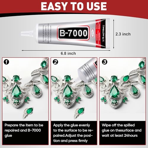 Navona 4 Pack 110ml B7000 Clear Rhinestone Glue for Jewelry Making & Crafts (Variation: THIS LISTING 4)