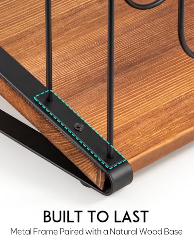 HULISEN Inclined Desk File Organizer with 5 Wide Slots for Documents & Office Supplies