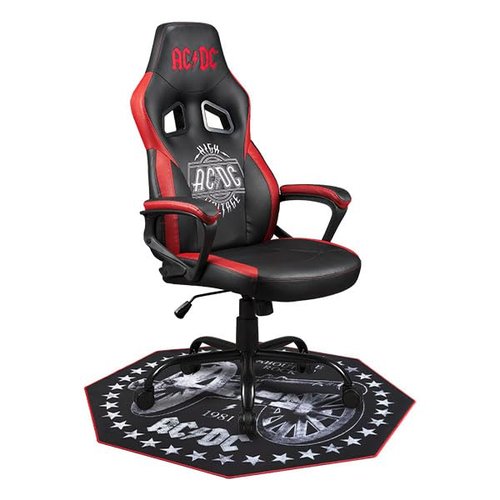 AC/DC - Non-Slip Gamer Floor Mat for Gaming Chairs and Office Chairs - 39 inch x 39 inch