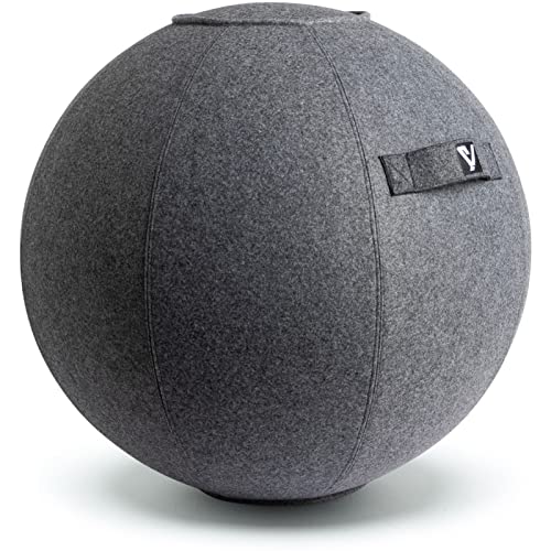 Sitting Ball Chair for Home Office Desk - Exercise and Stability Ball for Fitness, Pilates, and Ergonomic Balance - Includes Cover and Pump