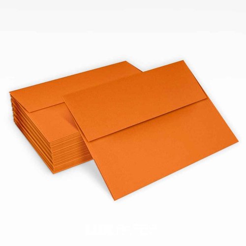 LUXPaper A2 Invitation Envelopes | Peel & Press | 4 3/8" x 5 3/4" | Mandarin Orange | 80lb. Text | 250 Qty