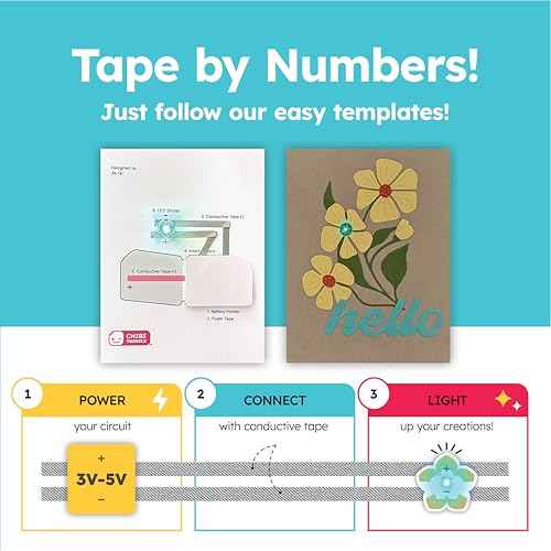 Chibitronics LED Circuit Stickers Sampler - Megapack, 30 LED Circuit Stickers, Red Yellow Blue Pink Orange Green White