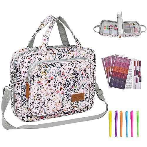 Deluxe Bible Cover Case with Gift Box ? Crossbody Bible Bag with Bookmarks, Pens & Stickers, Perfect for Bible Lovers, Purple