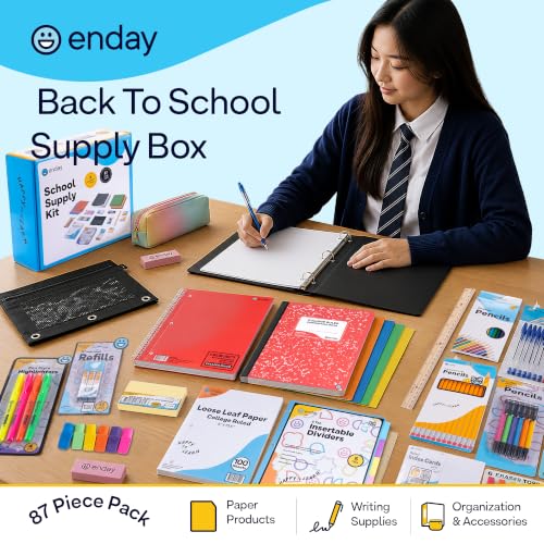 Enday Complete Back to School Supplies Kit for High School & Kids