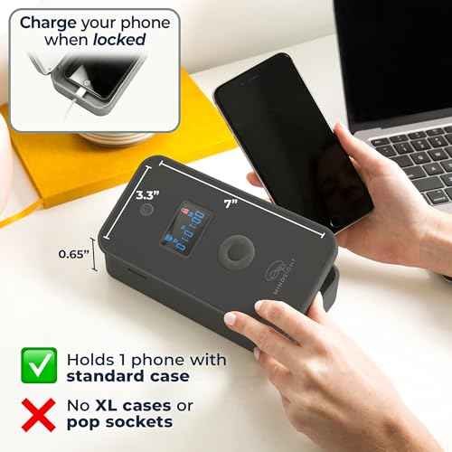 Mindsight Personal Timed Lock Box | Unplug from Phones and Other Small Distractions | 3 Modes based on Willpower | Easy to Use | Out of Sight ~ Out of Mind | Boost Your Mental Wellness