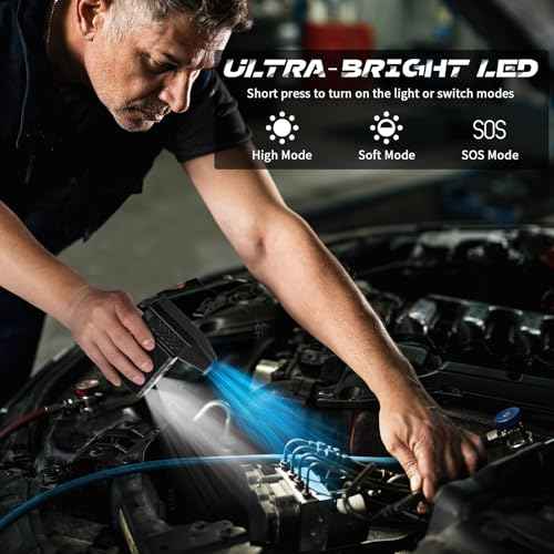 Compressed Air Duster, 130000RPM Electric Air Duster with LED Light, Mini Air Blower (10000mAh) Rechargeable Cordless for Keyboard Cleaning,Car and Home Cleaning Kit Replaces Compressed Air Can