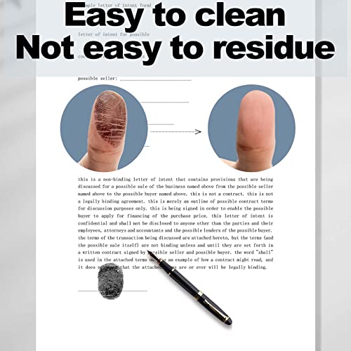 Black Fingerprint Ink Pad for Notary & Security ID - Portable Law Enforcement Stamp