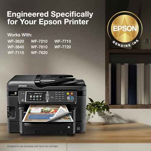 EPSON 252 DURABrite Ultra Ink High Capacity Yellow Cartridge (T252XL420-S) Works with WorkForce WF-3620, WF-3640, WF-7110, WF-7610, WF-7620, WF-7710, WF-7720, WF-7210