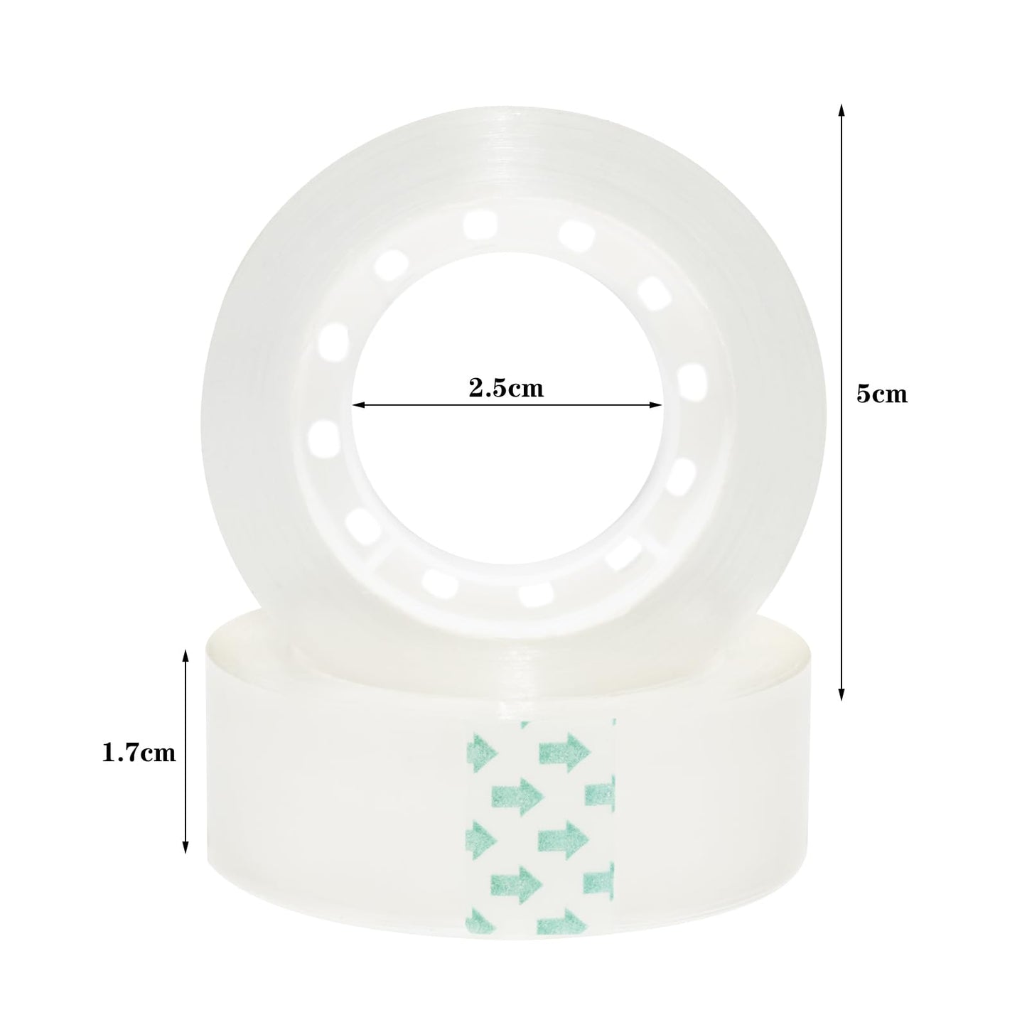 Ykimok 30 Rolls Transparent Clear Tape Refills for Dispenser, Sturdy Tape(Not Easily Tear), 0.7 Inch, 27.3 Yard, Perfect for Office, Home, School
