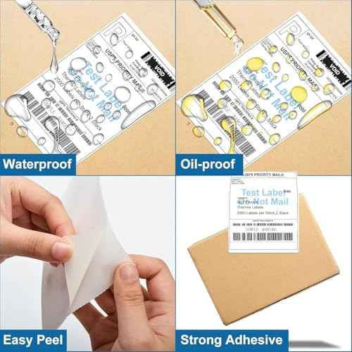 9527 Product 4 x 6 Thermal Labels - Pack of 100 Fanfold Labels for Direct Thermal Printer, White Perforated Shipping Label,100 Label per Stack,1 Stack