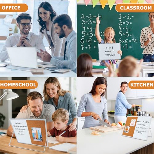 Ayliwee 16x12in Magnetic Whiteboard & Cork Board Combo with Accessories