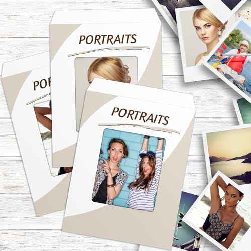 100 Pcs Photo Envelopes 8 3/4'' x 11 1/8'' Portrait Envelope with 5'' x 6'' Plastine Window for Photos Catalog Magazine Brochures Certificates Company Calendar (Minimalism)