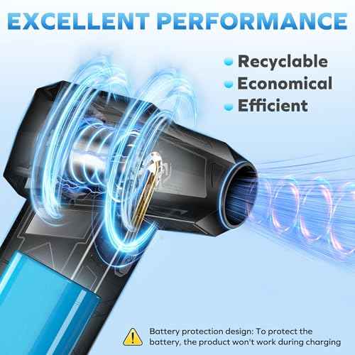 Compressed Air Duster Electric 130000RPM (Wind Speed 62M/S),Portable Air Blower,Cordless Handheld Mini Turbo Fan, Rechargeable Dust Blower for PC, Computer, Car, Keyboard, and Home