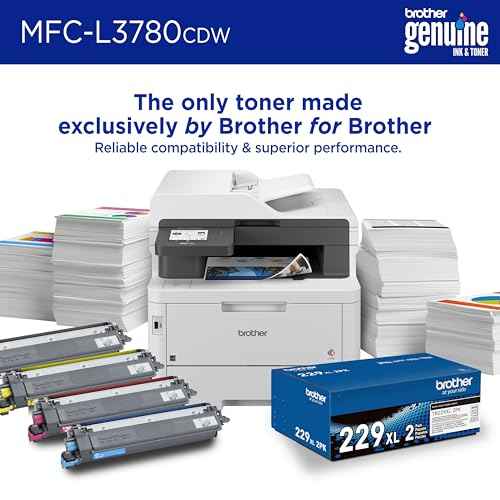 Brother MFC-L3780CDW Wireless Digital Color All-in-One Printer with Laser Quality Output, Single Pass Duplex Copy & Scan | Includes 2 Month Refresh Subscription Trial, Works with Alexa