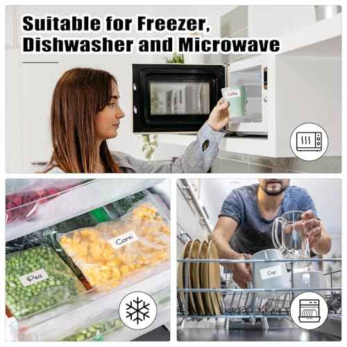 2000 Pcs Removable Freezer Labels, 1" x 2" Blank Label Stickers with Perforation Line Waterproof Oil Resistant Sticker Labels for Food Containers Jars Bottle