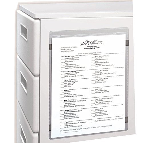 C-Line 83911 Magnetic Shop Ticket Holder, Super Heavy, 15", 8 1/2 x 11 (Box of 15)