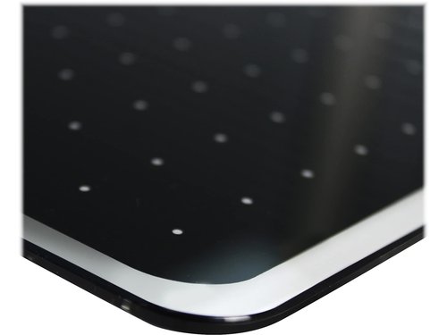 Floortex Viztex Glacier White & Black Plan & Grid Glass Dry Erase Board - 14" x 14"