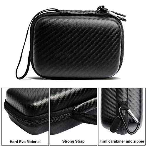 Jiusion Hard Case for Carson MicroBrite Plus Pocket Microscope (MM-300 or MM-300MU) and MicroFlip (MP-250 or MP-250MU) Travel Storage Carrying Include Carabiner and Strap