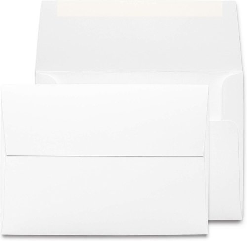 Bright White A9 Envelopes by [Brand Name] - 28lb/70lb, 5 3/4" x 8 3/4", 25 Pack