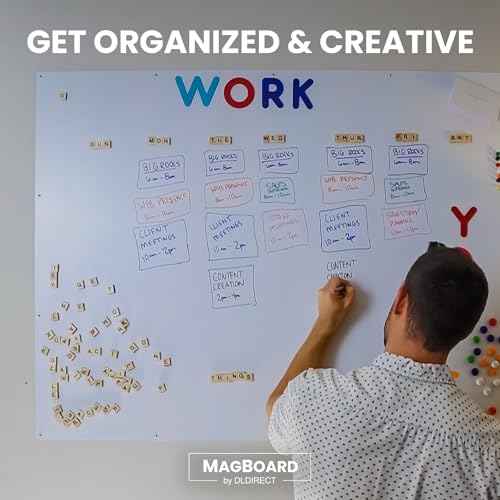 24"x36" - Magnetic Board - Memo & Vision Board for Home, Office, and Classroom - Magnet Board for Kids - Pre-drilled Mounting Screws Included