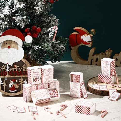 100 Sets Christmas Candy Cane Story Gifts Mini Plastic Candy Cane with the Legend of Canes Cards Christmas Stocking Stuffers Church Events Party Favors for Coworkers Teachers