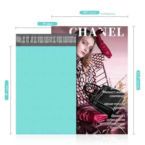 Fuxury Poly Mailers 6x9" 1000 PACK, Small Shipping Bags Embossed Dots Design, Self Adhesive & Durable Mailers Poly Bags Shipping Envelopes for Small Business Packaging Shipping, Teal Mailer Bags Bulk