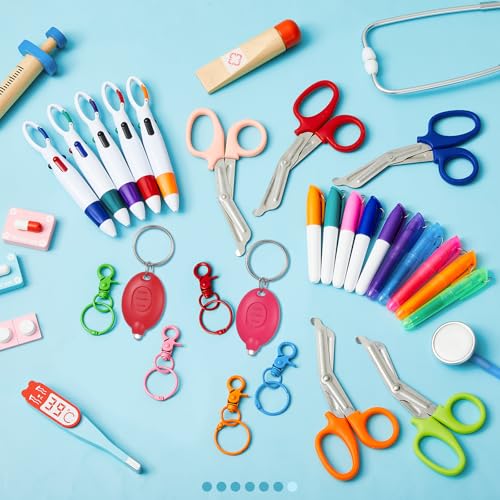 Jecery 150 Pcs Nurse Appreciation Gift Sets Mini Highlighter Pen Set Badge Reel Badge Accessories Tip Highlighter Marker Pen for Nursing Assistant Week 2025 Cna Nurse Week Gifts