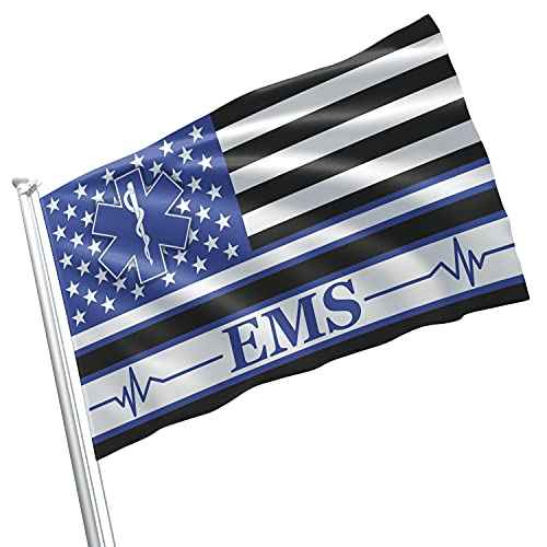 Nurse First Aid Responder EMS EMT Paramedic Flag 3x5 ft ? Blue Pink Medical Hero Banner for Doctors, Nurses, Trauma Responders ? Support Healthcare Worker ? Vivid Color, Double Stitched, Brass Grommet
