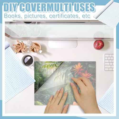 Clear Contact Paper Roll for Books, 18 in x 10 ft Peel and Stick Self Adhesive Book Cover Protector for Crafts Countertops Classroom