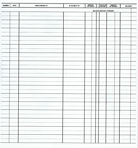 Executive Check Register 8-1/2 x 9-1/4, 192/384 Entries, Magnolia Registers