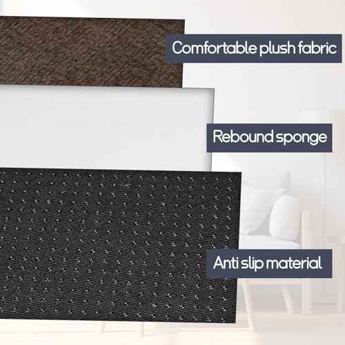 Foam Recliner Chair Cushions Wheelchair Cushions, Non-Slip 4" Thick Supportive Lumbar Support Pillow for Elderly Supportive Seat Cushion with Lumbar Pillow; 20x20x4"+12.8" Backrest Height,Coffee