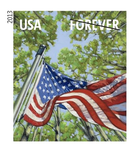 USPS Forever Flag Stamps - All Seasons Pack of 100 Self-Adhesive First-Class Mail
