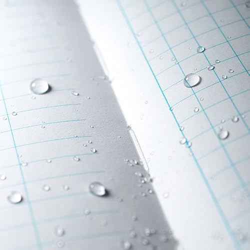Rite in the Rain Weatherproof Hard Cover Notebook, 4.75" x 7.5", Yellow Cover, Environmental Pattern (No. 550F)