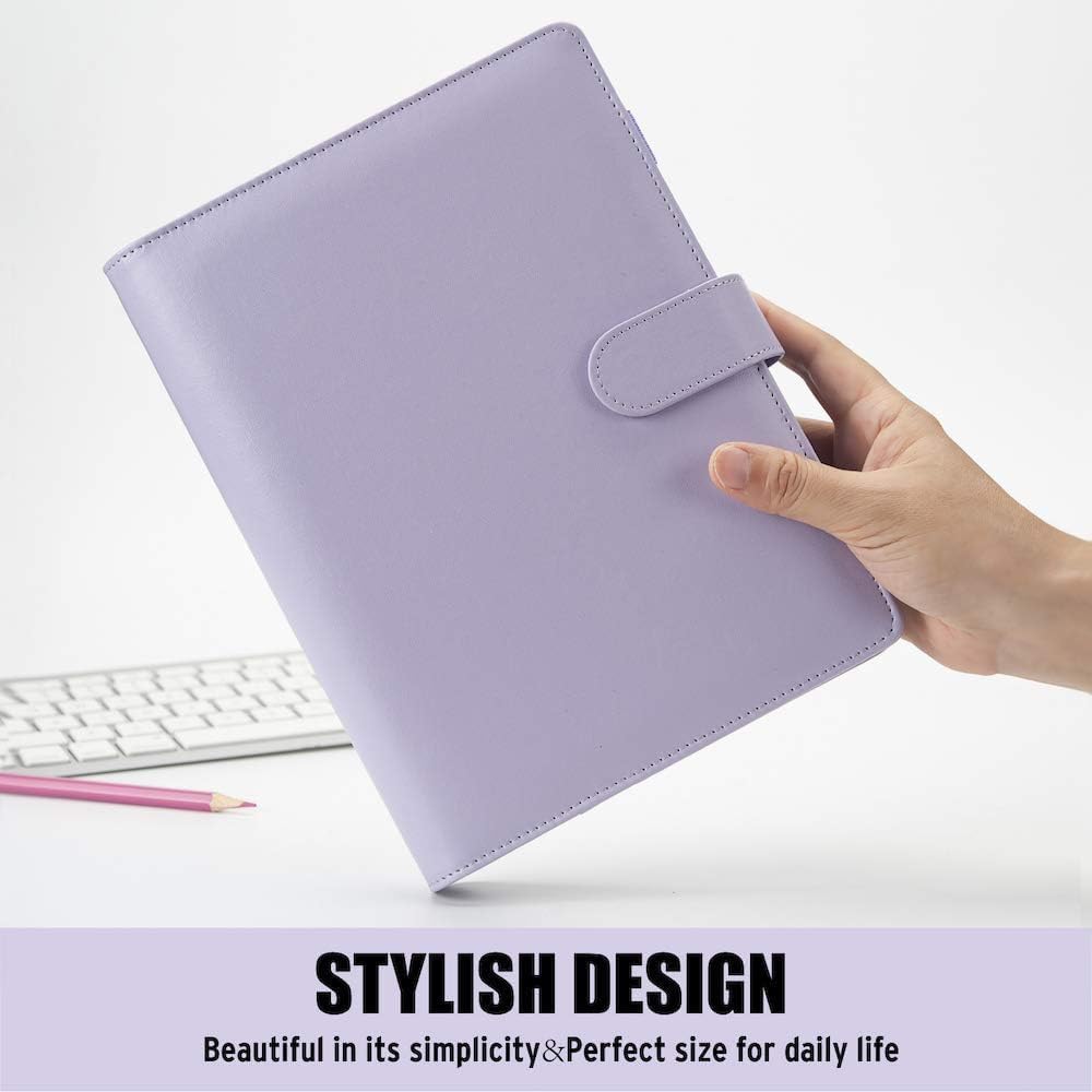 Sooez A5 Notebook Photocard Binder - Stylish Dark Green PU Leather Organizer with Magnetic Closure