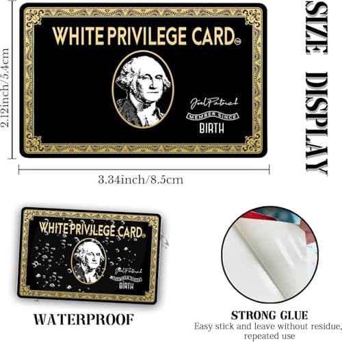 4 Pcs White-Privilege_Card Skin | Debit Card Stickers, Credit Card Skins, Bank Card Protectors | Anti-Bubble, Anti-Wrinkle, Slim Fit Cover for Credit, Debit, and Transportation Cards