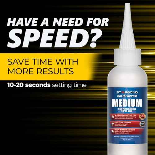 Starbond Medium Super Glue Pro Kit (2 oz) ? Strong, Fast-Bonding CA Glue (Cyanoacrylate Adhesive) ? with Clog-Resistant Cap, Microtips & Extra Nozzle for Quick Fixes, Woodworking, Hobby Models