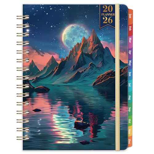 2026 Planner - Planner 2026 Weekly and Monthly, January 2026 - December 2026, 6.5" x 8.5", 2026 Planner Weekly and Monthly with Colorful Tabs, Back Pocket + Thick Paper