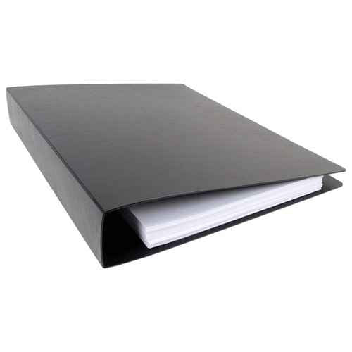 17x11 Binder Poly Panel Featuring a 2" Angle-D Ring Black