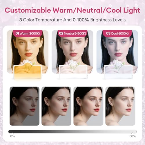 Arch Half Moon Light: Professional 34 inch 420 LED Beads - Nail Lamp for Desk Adjustable Brightness 3 Color Temperature - Foldable Nail Tech Light for Manicure Crafting